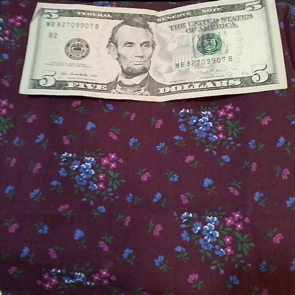 Other - Fabric Wine with Blue Flowers